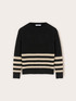 Striped sweater in wool lurex blend image number 4