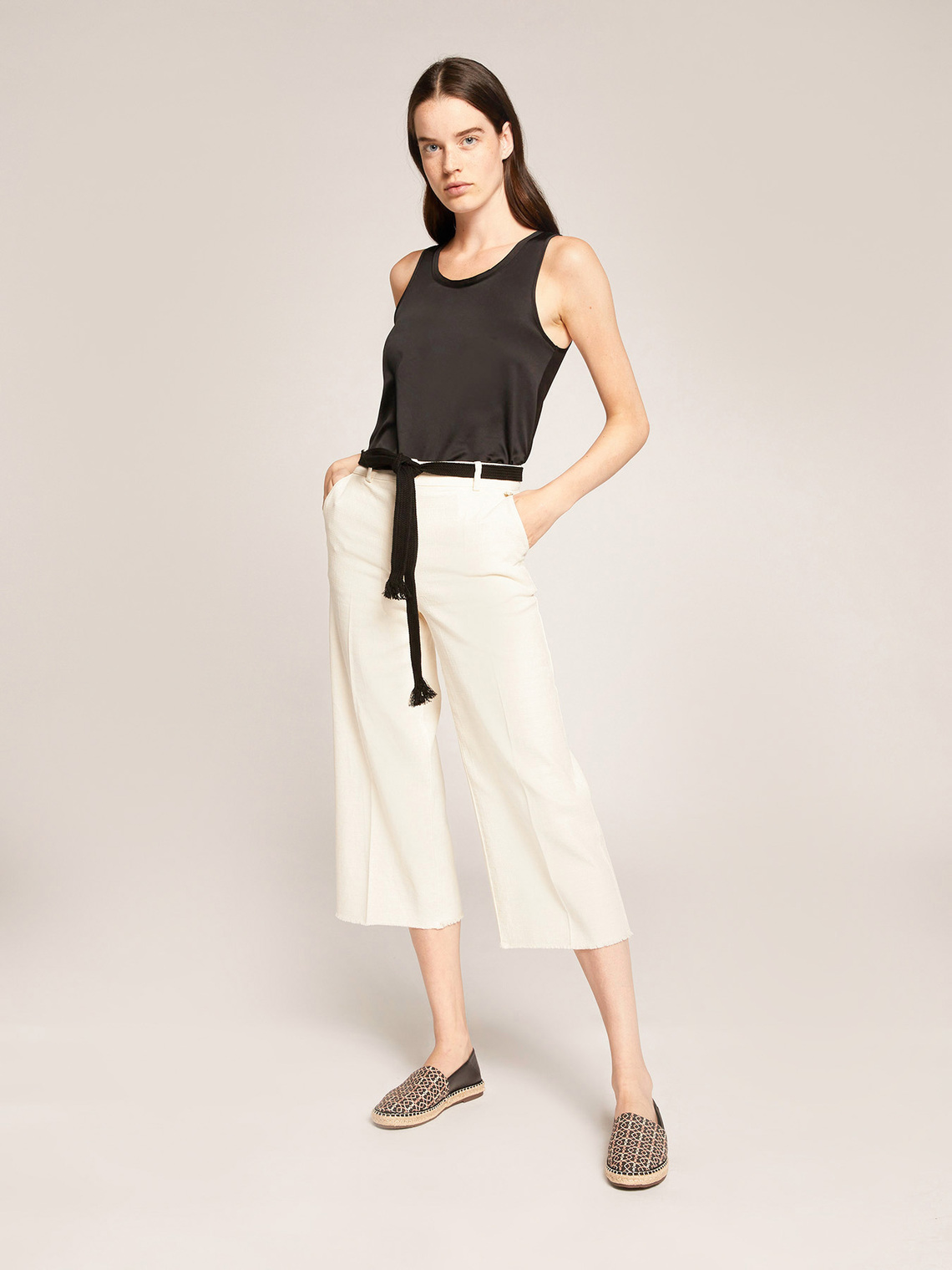 Pantaloni ampi cropped - Motivi.com
