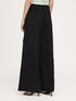 Linen blend cargo palazzo trousers image number 1