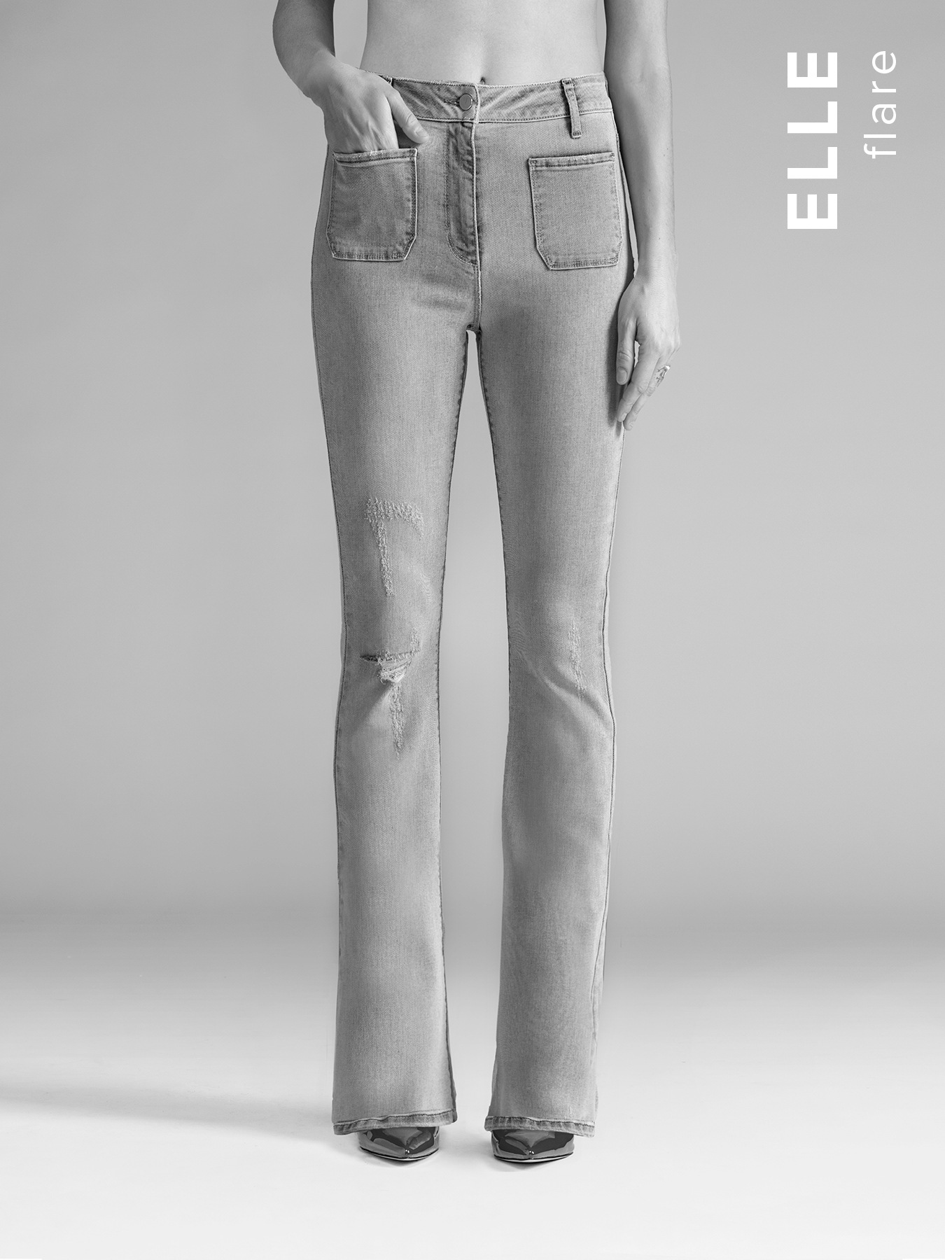 Jeans flare Elle high waist image number 4