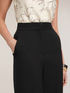 Wide-leg trousers in linen blend image number 3