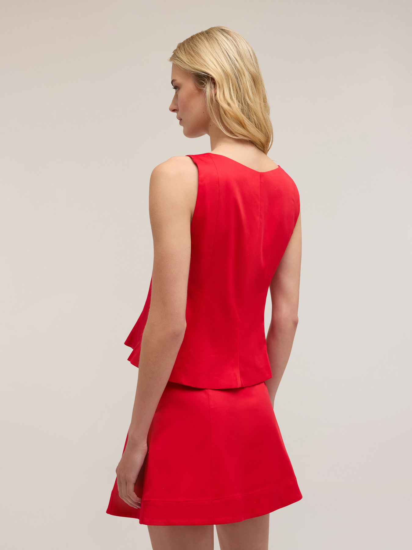 Cotton peplum top image number 1