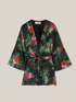 Jachetă kimono din satin cu imprimeu junglă image number 3