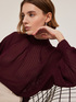 Striped devor&egrave; blouse image number 3