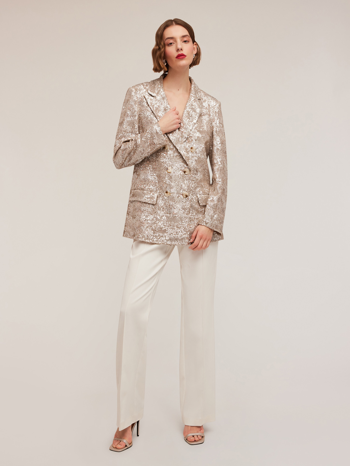 Blazer oversize enti&egrave;rement &agrave; paillettes image number 2