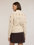 Perforated turtleneck sweater in wool blend image number 1