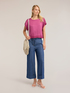 Satin blouse with boat neckline image number 3