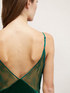 Smooth velvet and lace lingerie dress image number 3