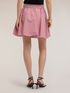 Flared striped poplin mini skirt image number 1