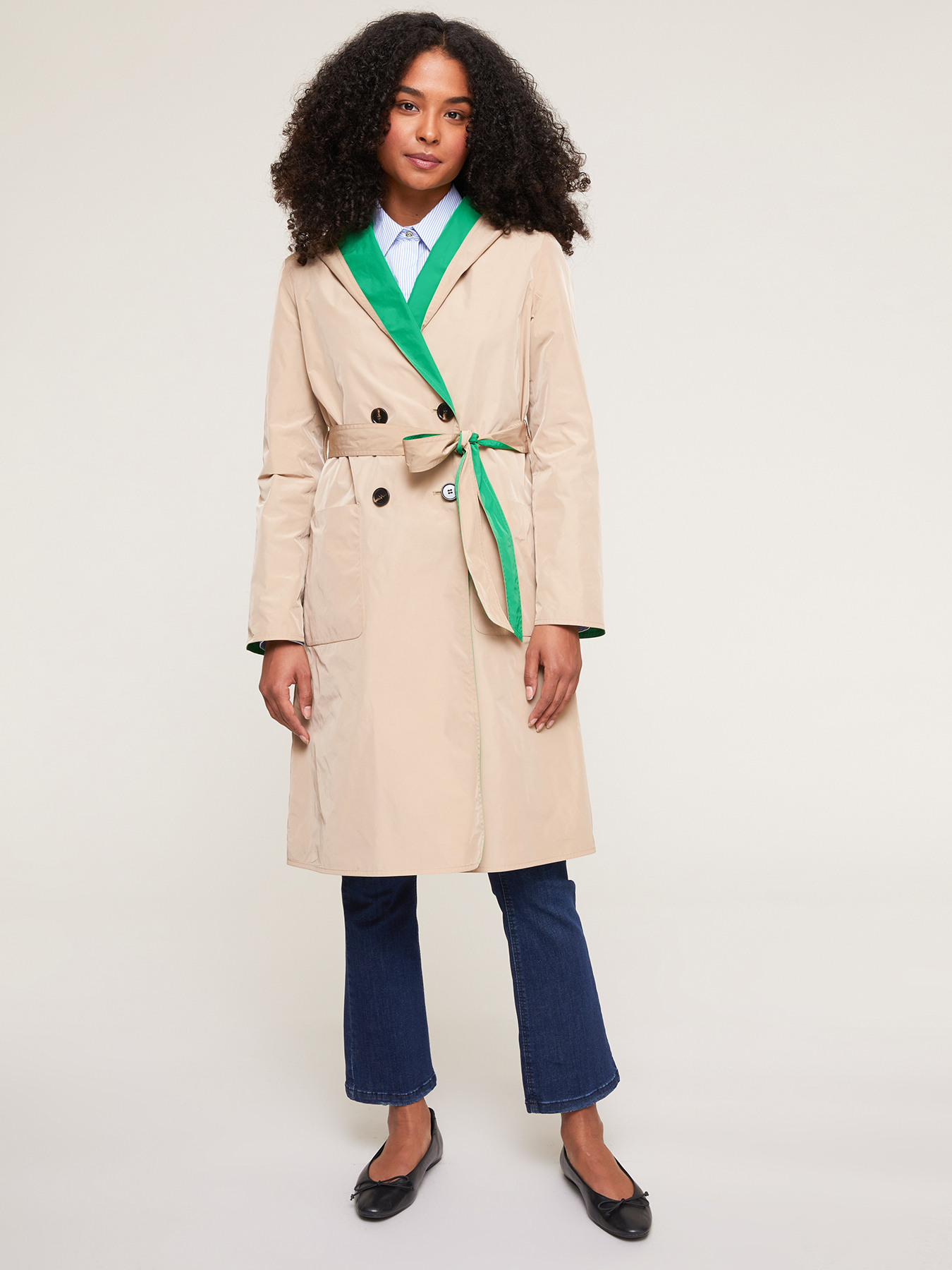 Long reversible trench coat image number 0