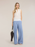 Ramie top with V-neck image number 0