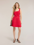 Short cotton dress with belt image number 0