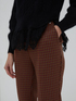 Houndstooth pattern carrot trousers image number 2