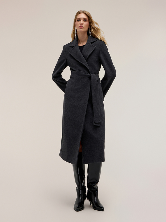 Abrigo con cintur&oacute;n de mezcla de cashmere The Tailoring Lab