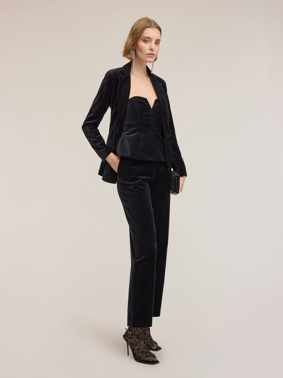 Hose aus glattem Samt