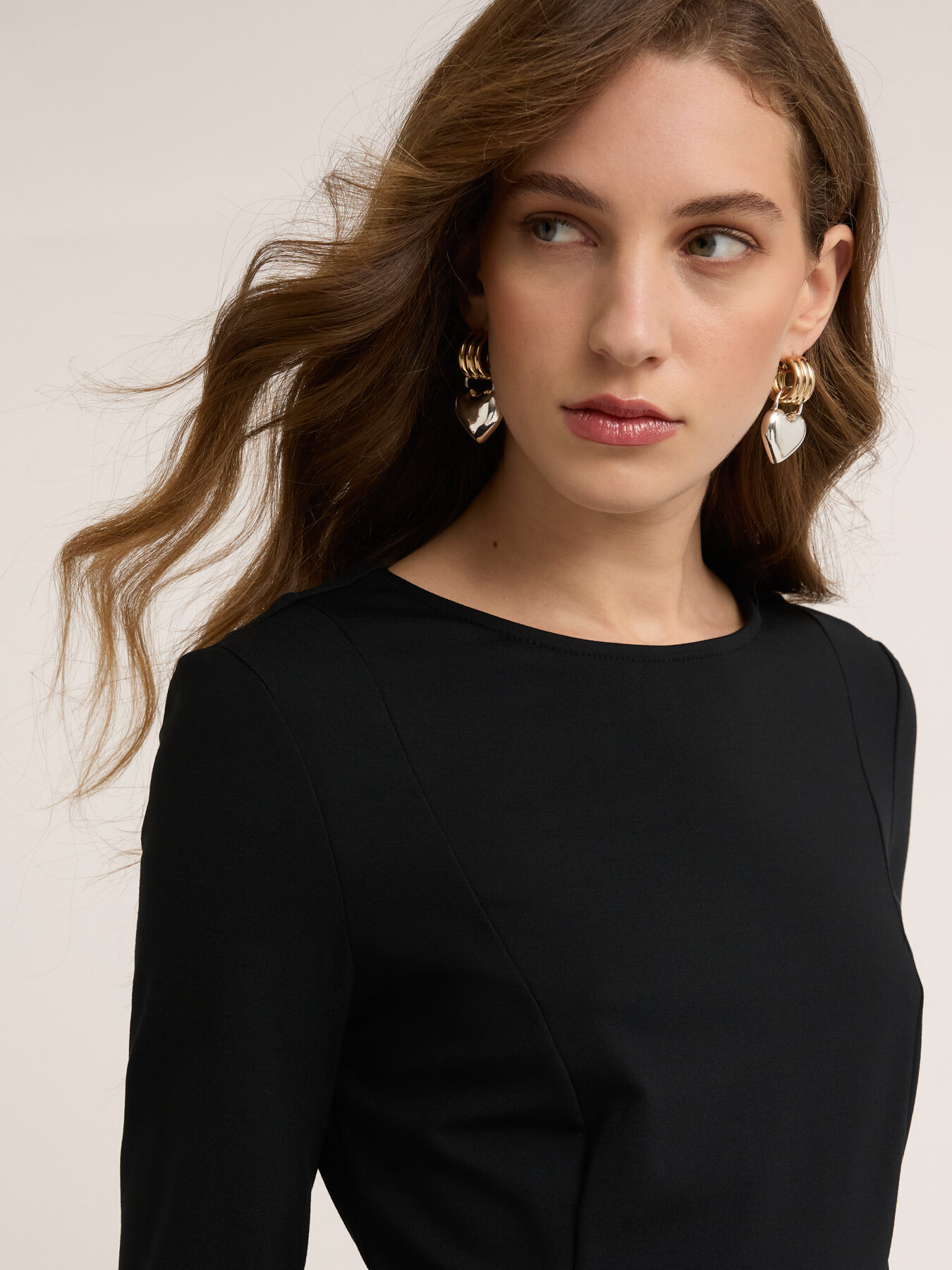 Vestido flare en punto milano image number 3