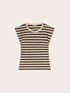 Striped ribbed jersey T-shirt image number 4