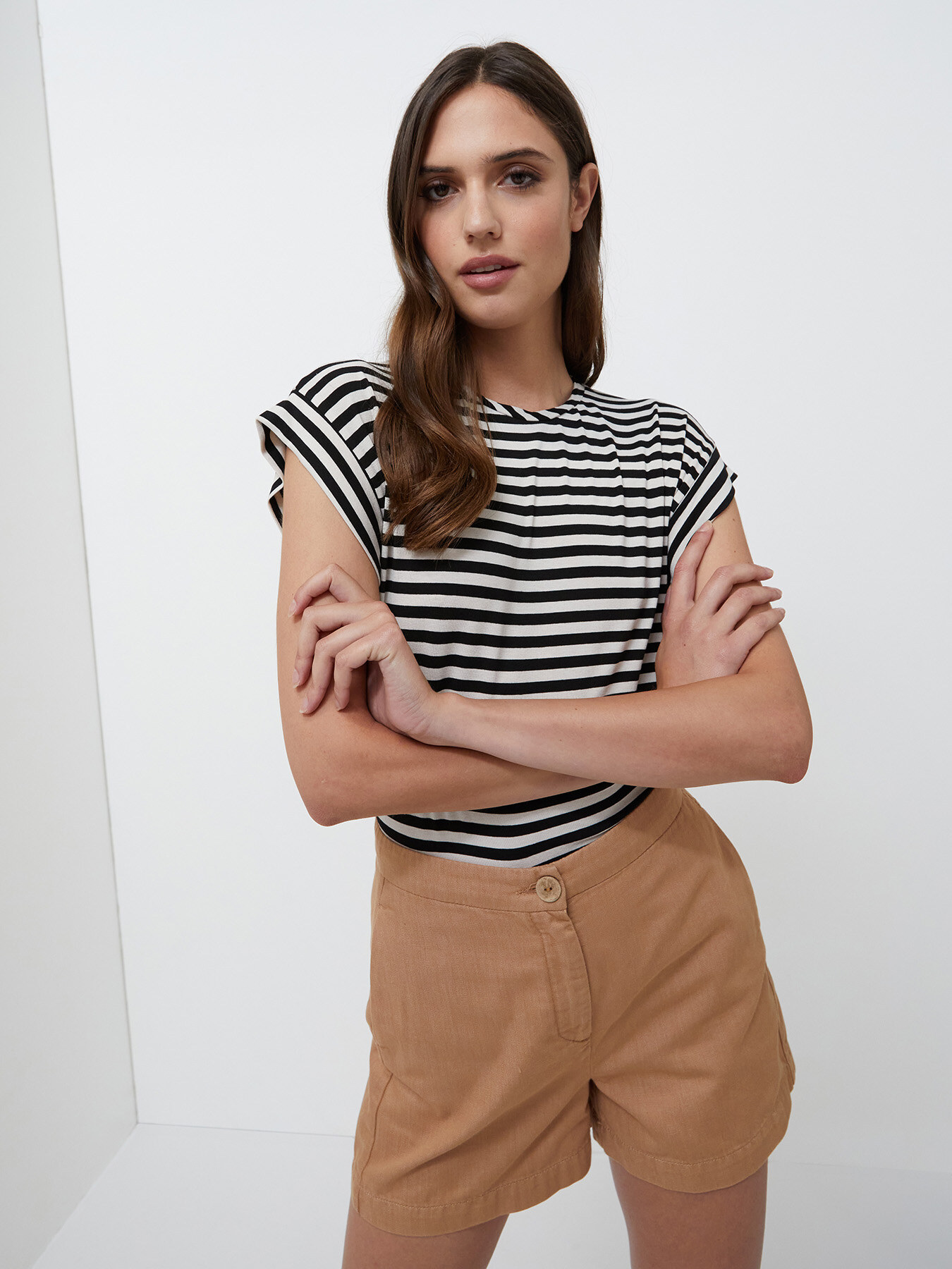 Striped boxy T-shirt image number 0