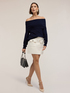 Off-shoulder sweater in viscose blend image number 0