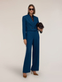 Double-breasted pinstriped lurex spencer blazer image number 2