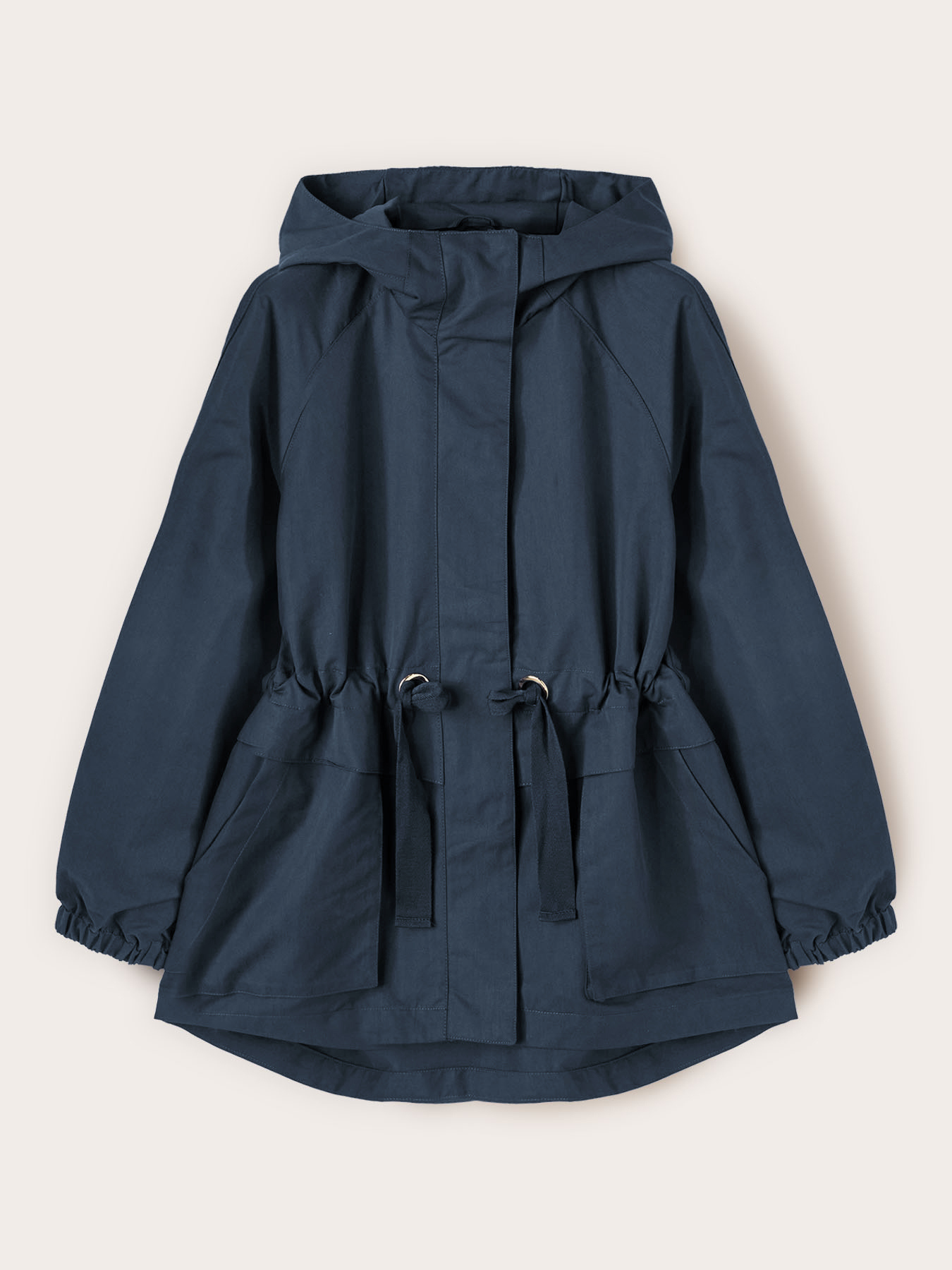 Mixed cotton parka with hood image number 4