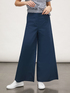 Poplin palazzo trousers image number 2