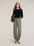 Short viscose cardigan with contrast trim image number 2