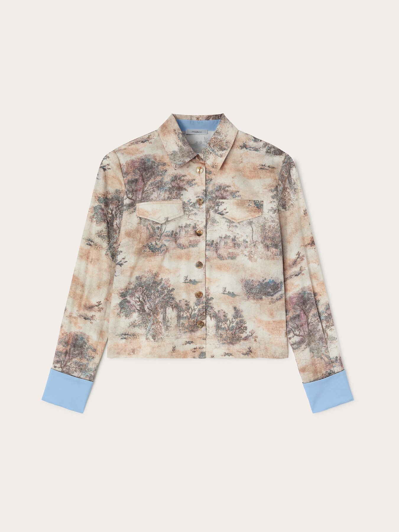 Camisa estampada de algod&oacute;n image number 4