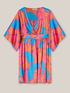 Vestito corto a kimono in raso fantasia floreale image number 3