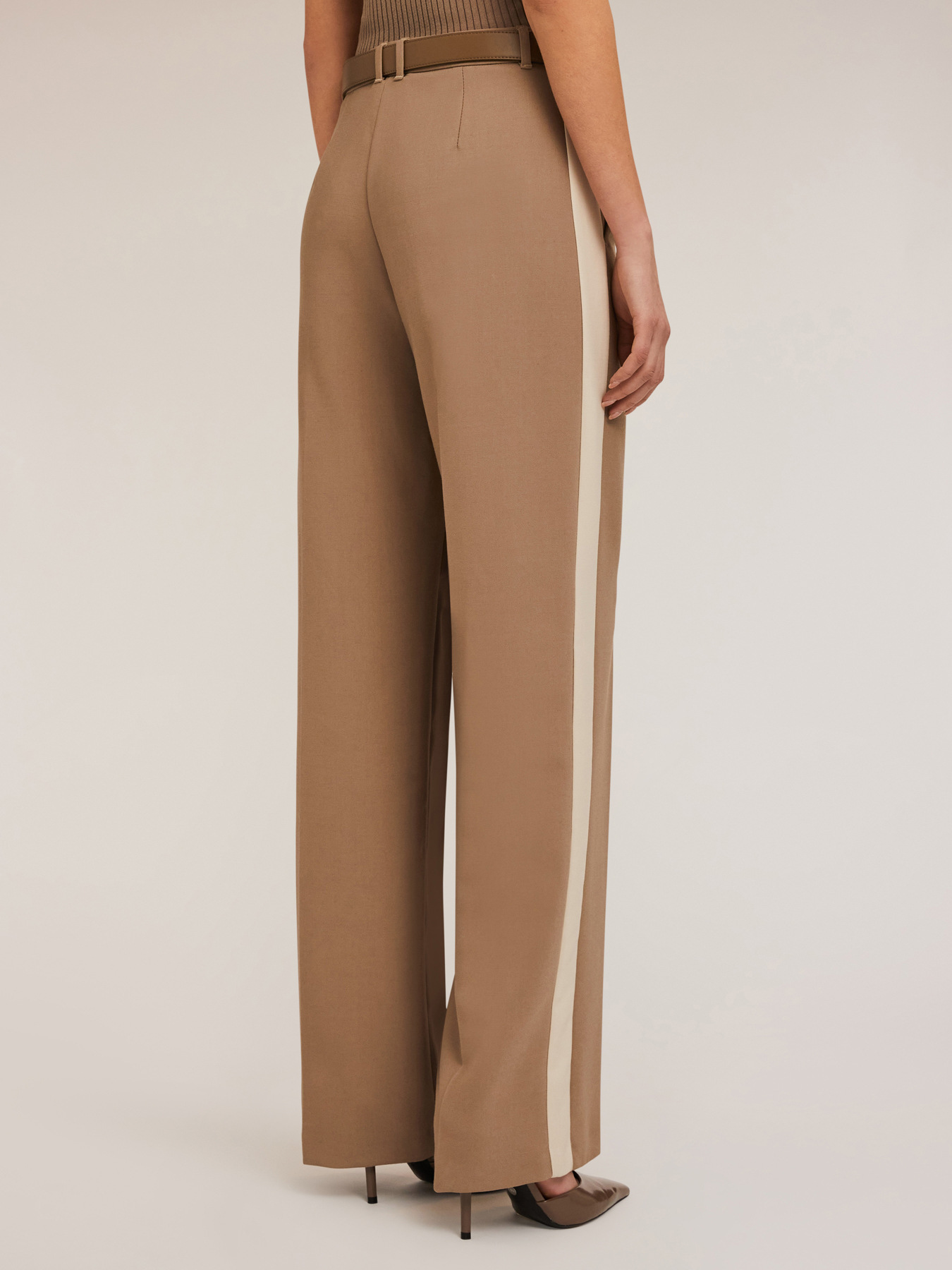 Pantaloni palazzo con banda laterale image number 1