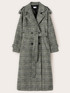 Mixed wool coat in check pattern image number 4