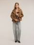 Double-breasted coat in wool blend cloth image number 1