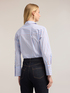Boxy shirt in diagonal striped poplin image number 1