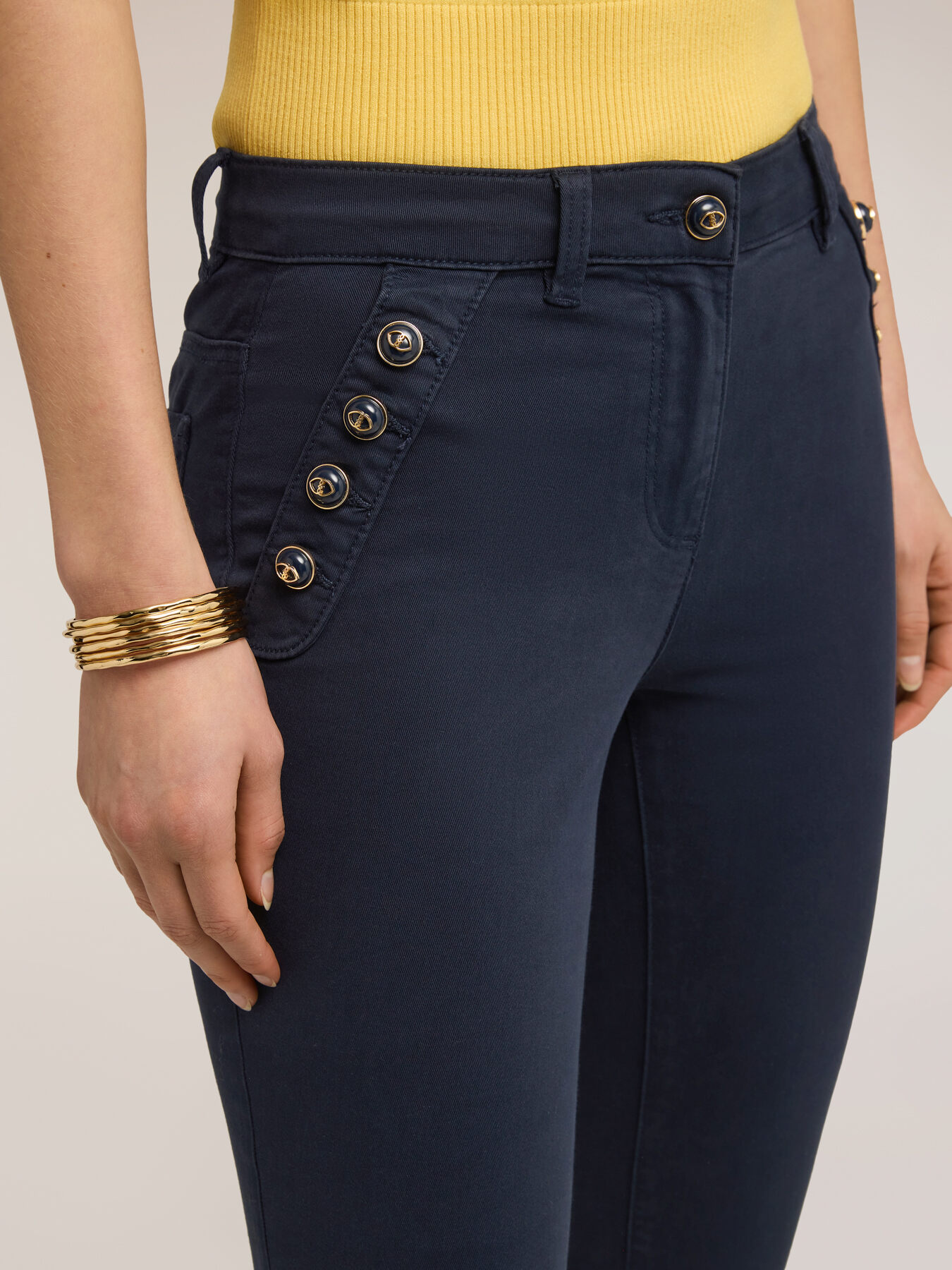 Slim-Hose aus Baumwoll-Drill image number 3