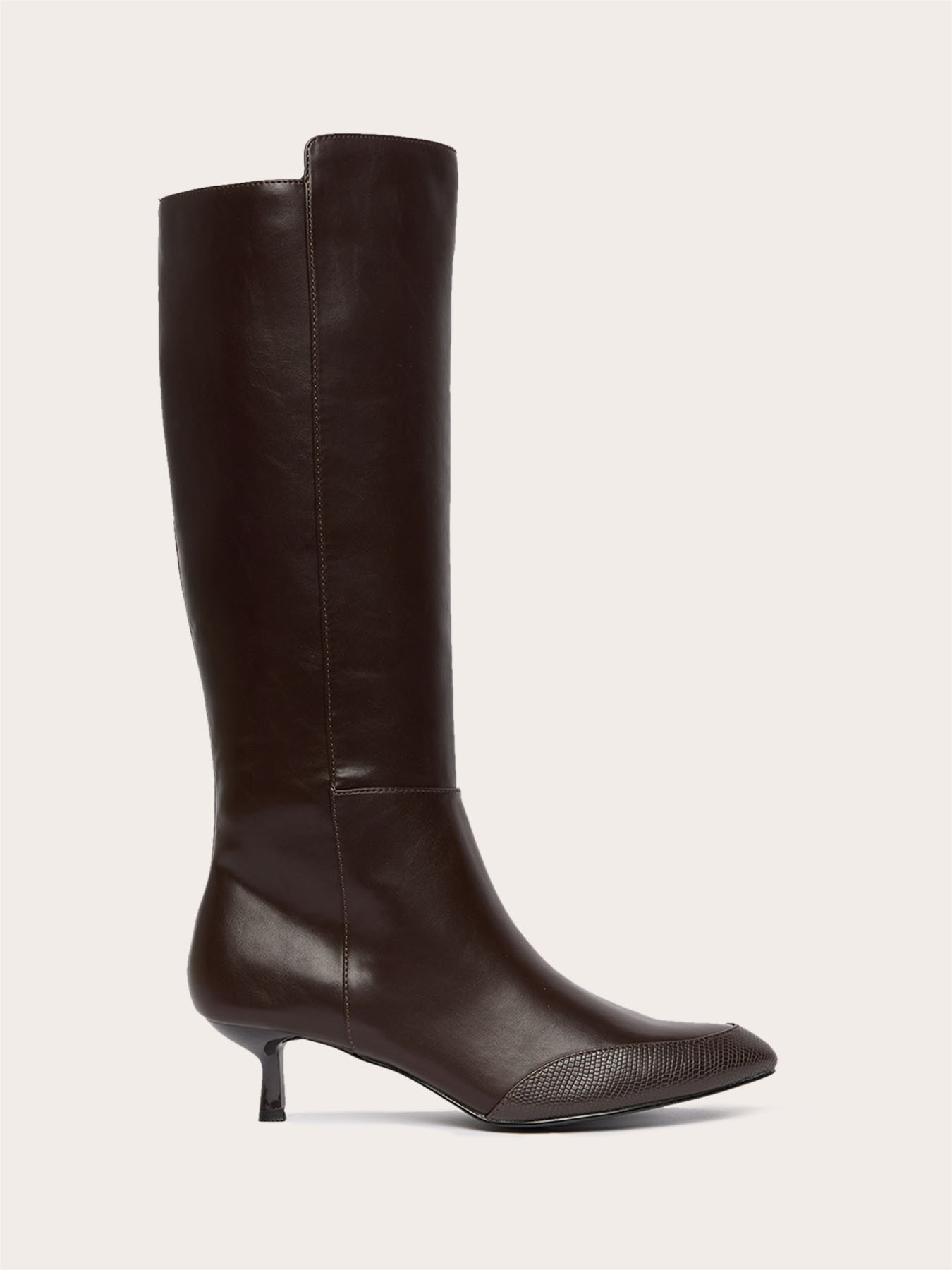 Stiefel aus beschichtetem Stoff mit Eidechsenspitze image number 2