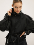 Short wind jacket with drawstring at the waist image number 2