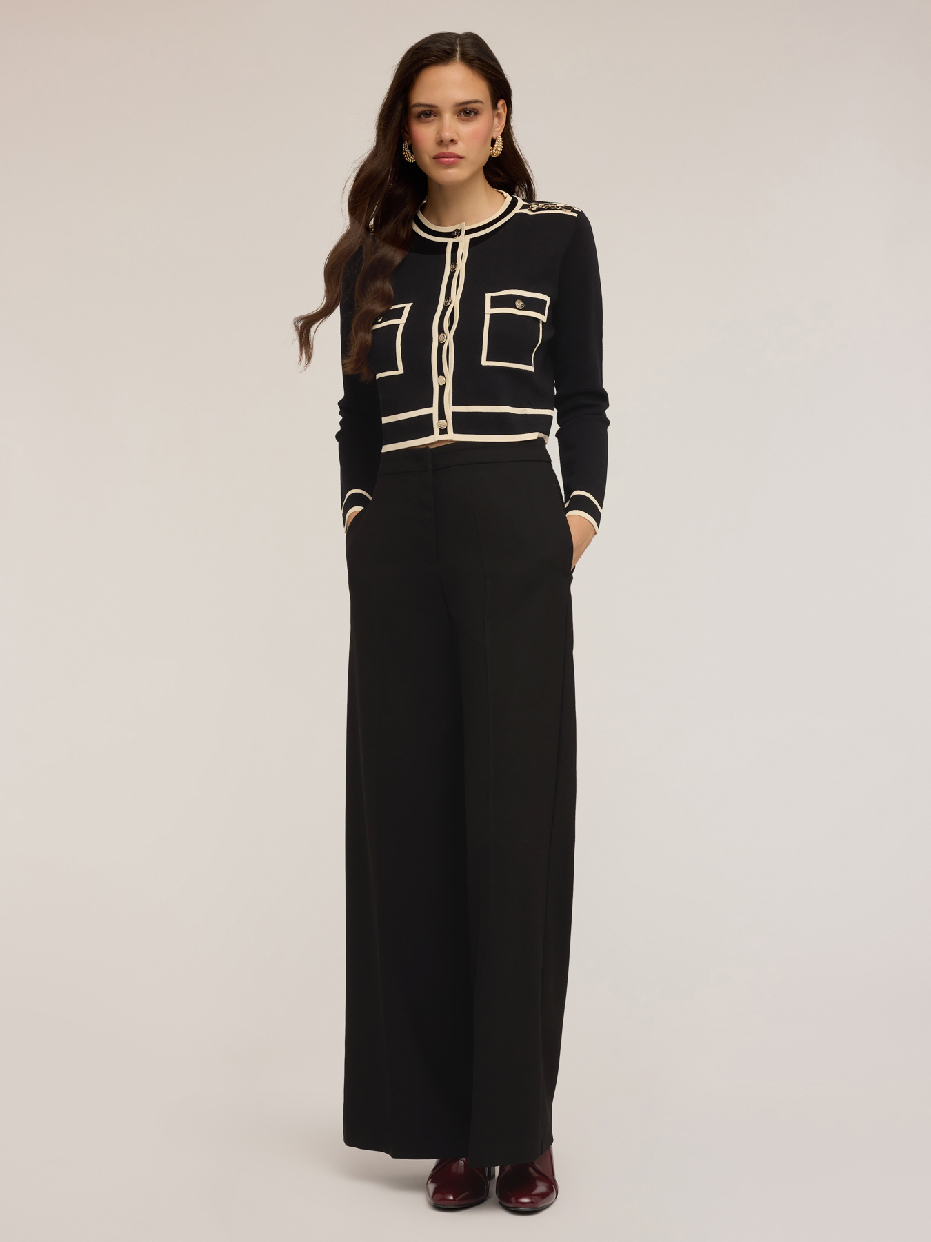 Cardigan avec bordures contrastantes image number 3