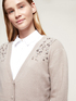 Angora blend cardigan with stone embroidery image number 2