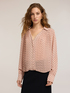 Bluse aus Georgette mit Polka Dots und Plissee image number 0
