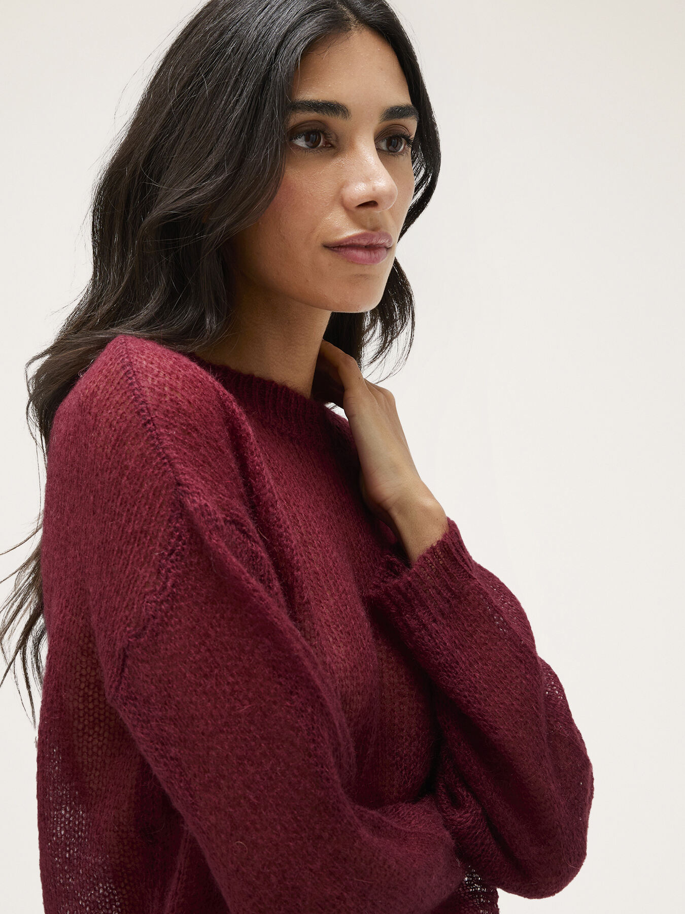 Mohair-Pullover mit rundem Ausschnitt image number 2