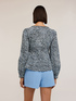 Peplum-Top, lange &Auml;rmel, Animalier-Muster image number 1