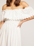 Long cotton dress with openwork embroidery image number 2