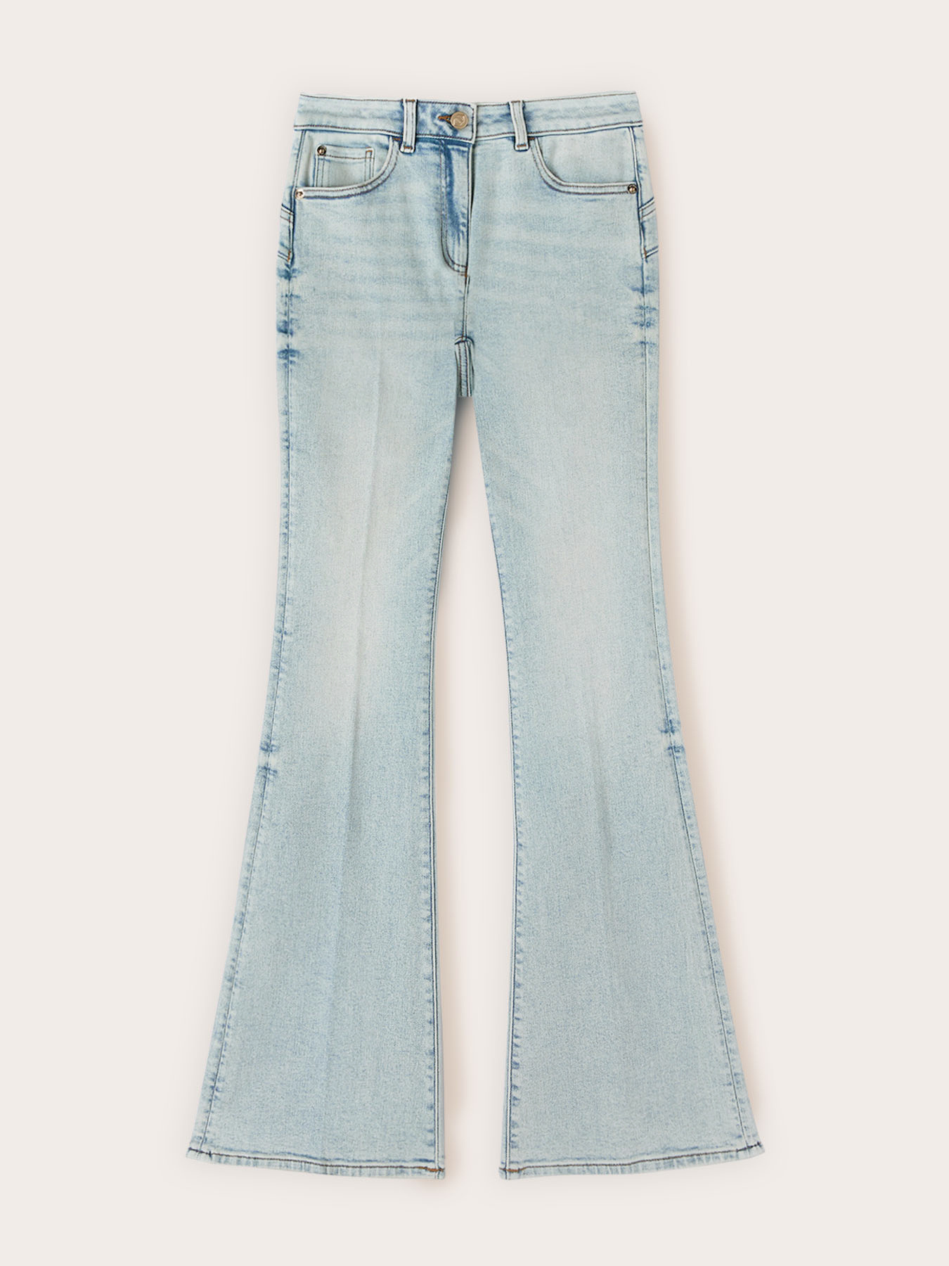 Flare Push-up Jeans mit hoher Taille image number 4
