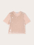 Tulle T-shirt with oversized sequins image number 1