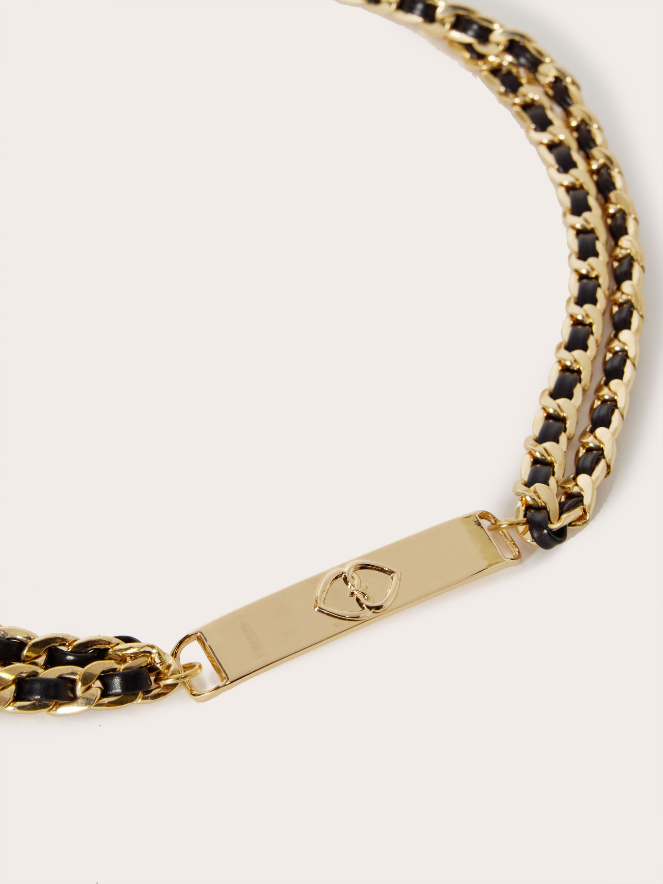 Chain belt with metal plate image number 2