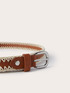 Belt with embroidered stitching image number 1