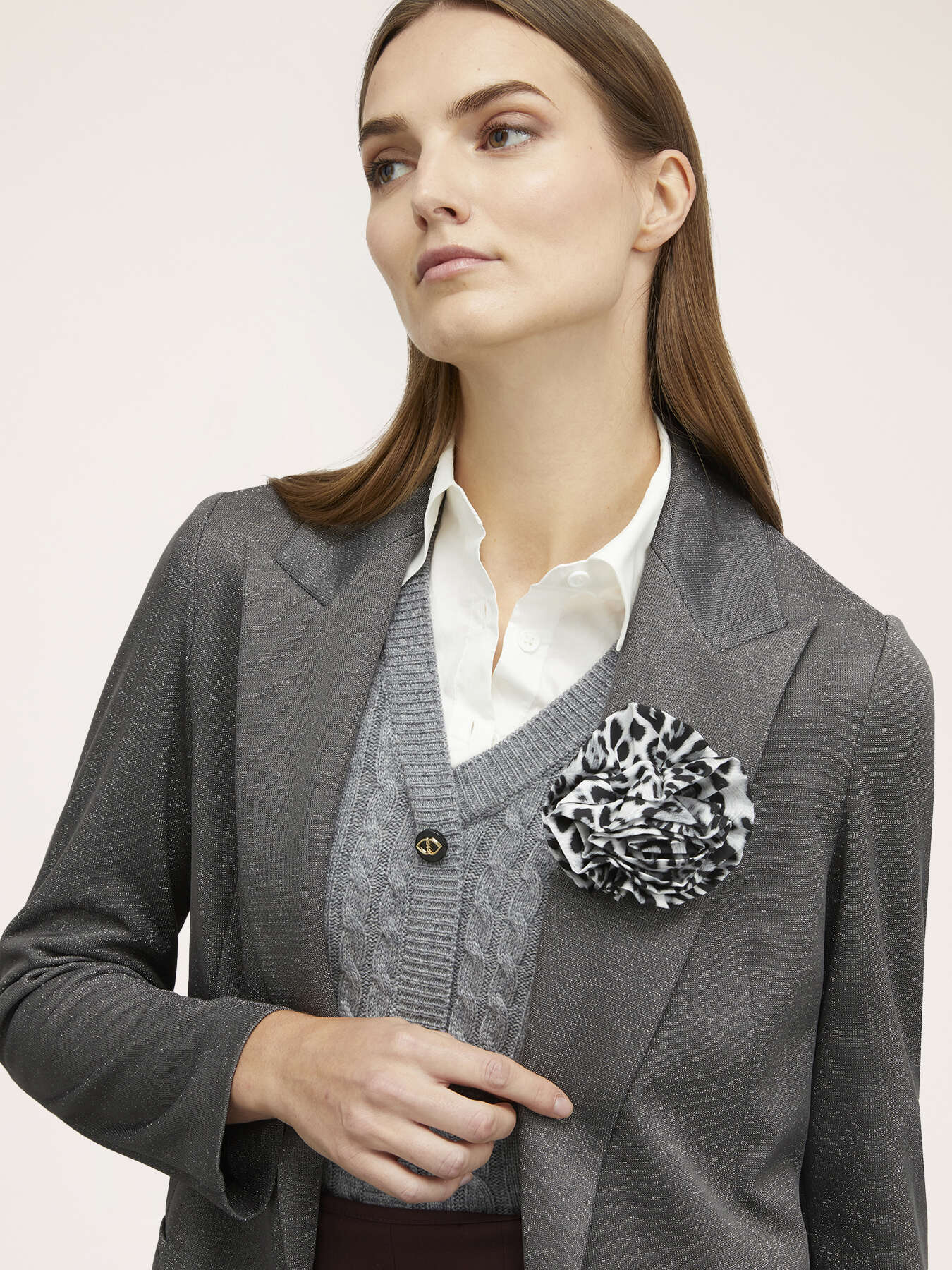 Lurex jersey deconstructed jacket image number 3