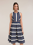 A-Linien-Kleid aus garngef&auml;rbtem Streifenstoff image number 2
