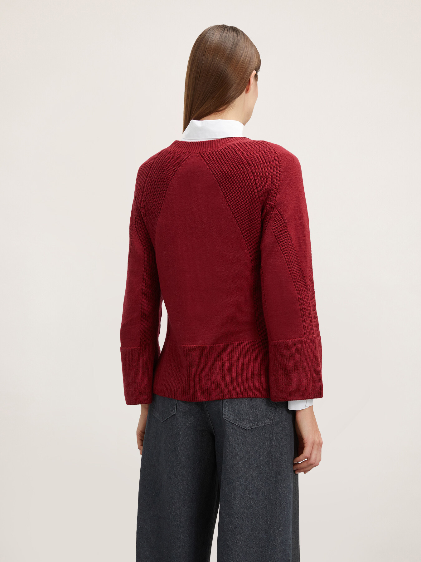 Pull raglan en laine m&eacute;lang&eacute;e image number 1