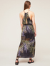 Long summer dress with foliage pattern image number 1